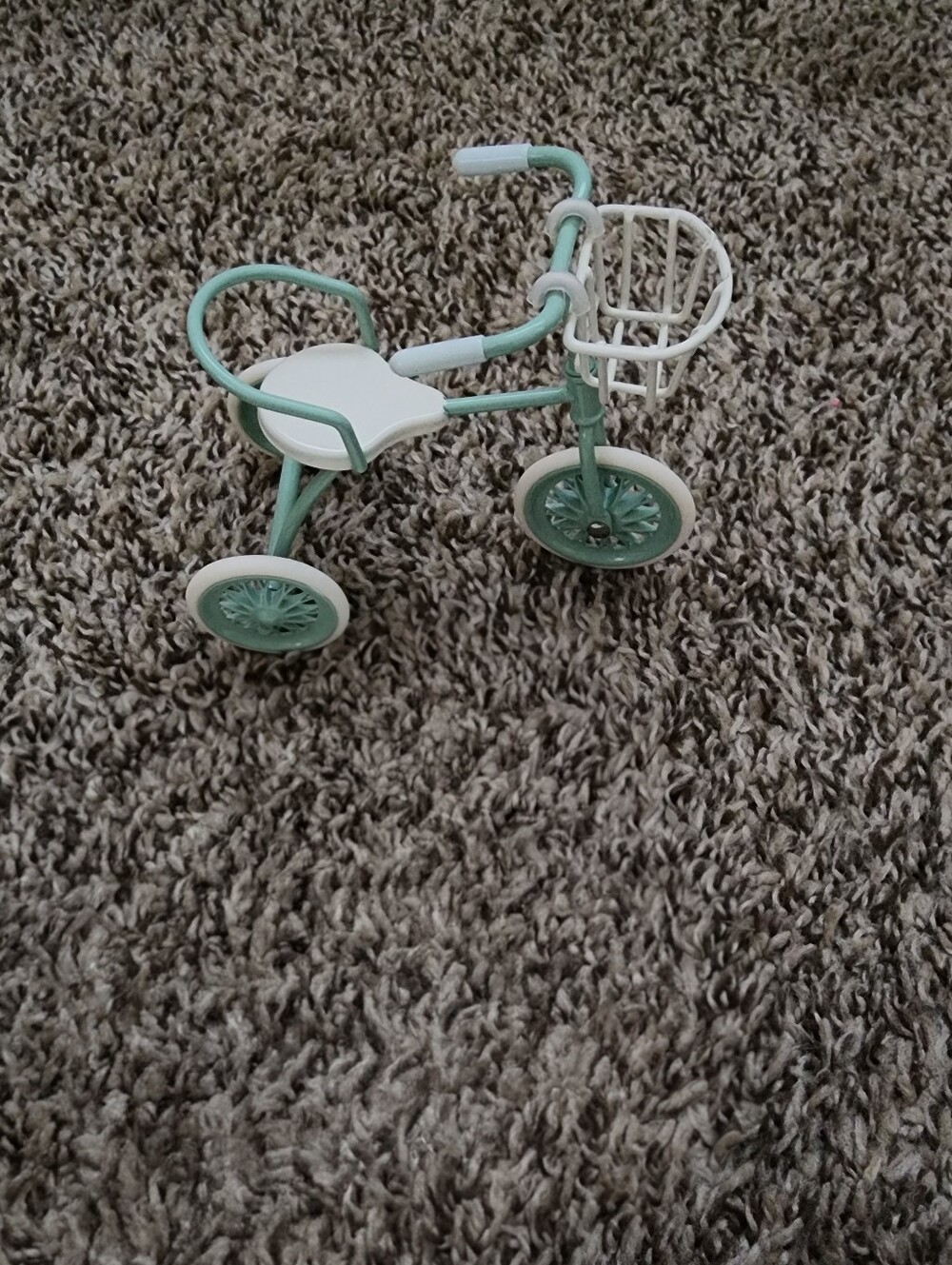 Maileg Inspired Mouse Tricycle In Mint Blue
